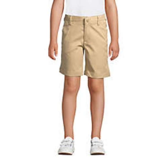 Lands' End Boys Active Chino Shorts, School Uniform , Khaki, NWT - Picture 3 of 3
